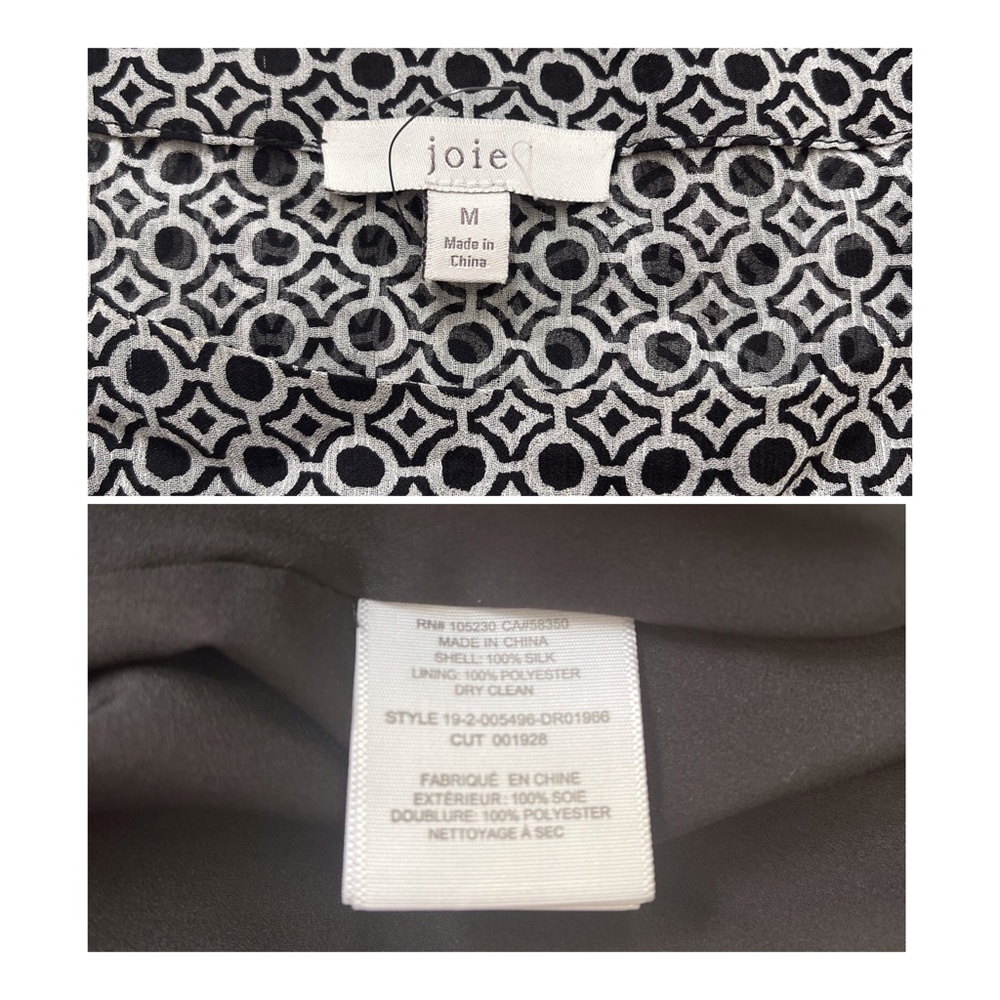 Joie Andora Geo Print 100% Silk Chiffon Dress Sz Medium floor model NWOT - Picture 7 of 7